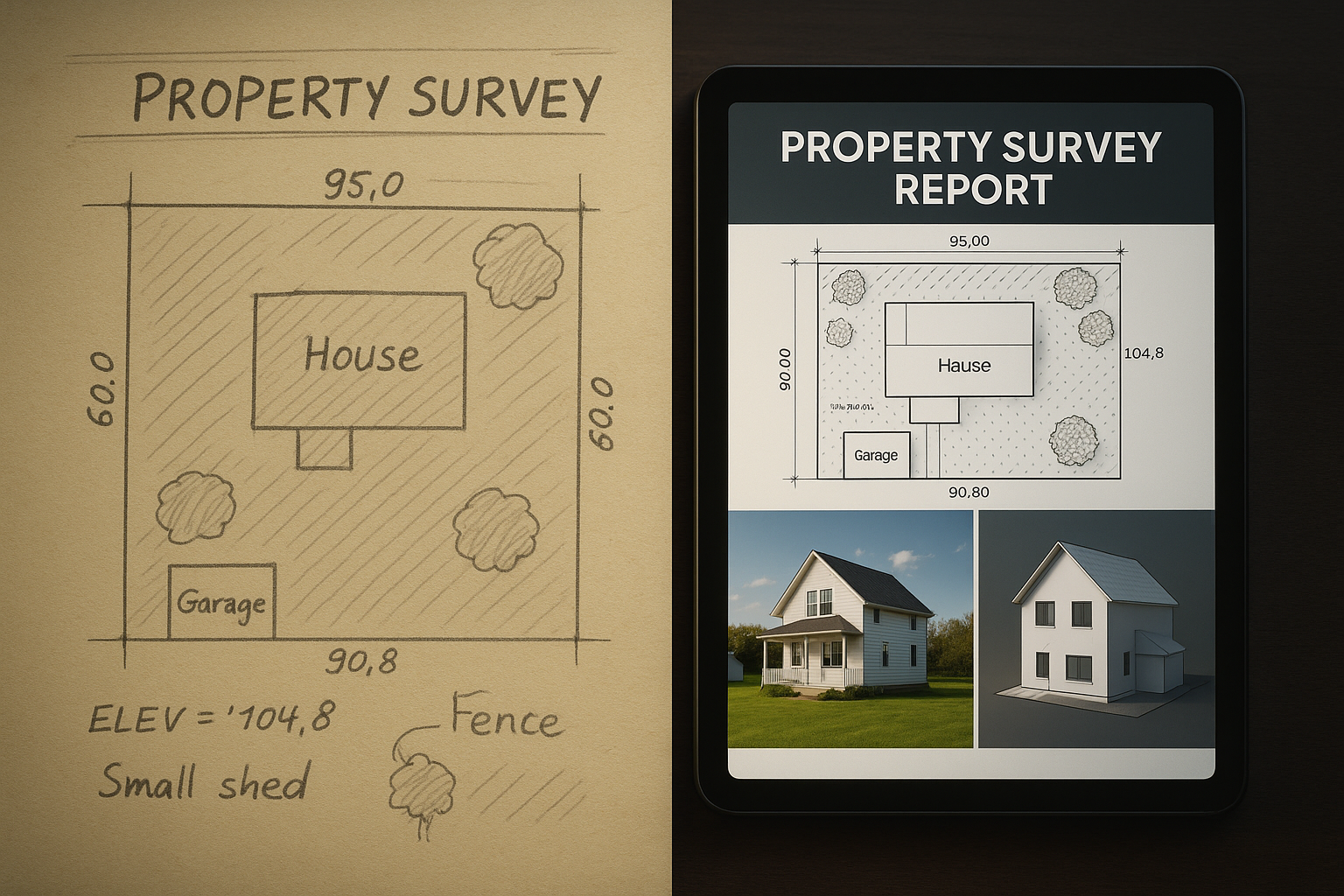 Evolution of surveying technology from traditional to digital reports